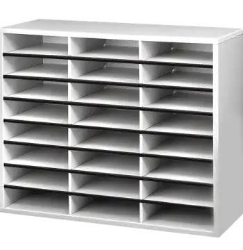 Literature Organizer - 24 Compartment, Letter, Dove Gray
