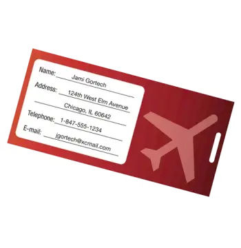 Glossy Pouches - Luggage Tag with loop, 5 mil, 25 pack - Box of 20, image 4