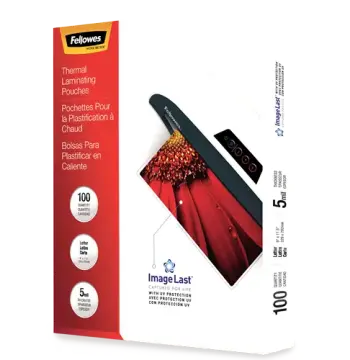 Thermal Laminating Pouches - ImageLast, Jam Free, Letter, 5 mil, 100 pack - Box of 10