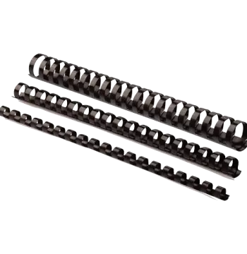 Plastic Combs - Oval Back, 1-1/2", 340 sheets, Black, 10 pk - Box of 20, image 3