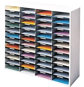 Literature Organizer - 48 Compartment Sorter, Dove Gray, image 2