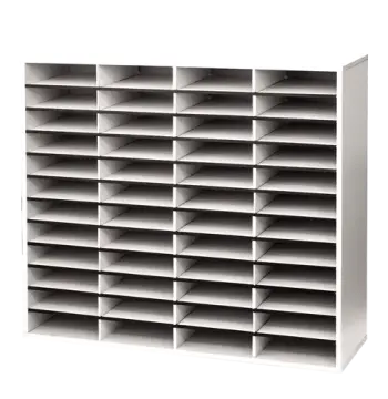 Literature Organizer - 48 Compartment Sorter, Dove Gray