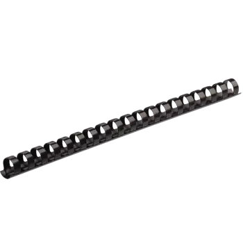 Plastic Combs - Round Back, 1/2", 90 sheets, Black, 100 pk - Box of 12, image 2
