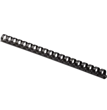 Plastic Combs - Round Back, 1/2", 90 sheets, Black, 100 pk - Box of 12