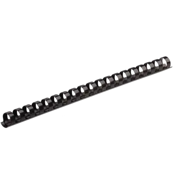 Plastic Combs - Round Back 5/8" 120 sheets Black 100 pk - Box of 5, image 2