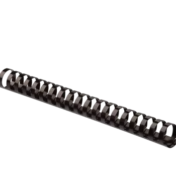 Plastic Combs - Round Back, 1", 200 Sheets, Black, 50 pack - Box of 5