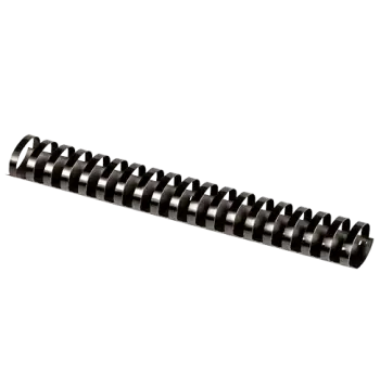Plastic Combs - Oval Back, 1-1/2", 340 sheets, Black, 50 pk - Box of 5