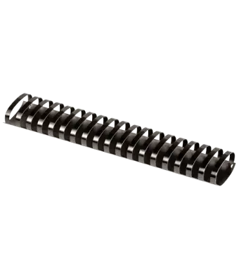 Plastic Combs - Oval Back, 2", 500 sheets, Black, 40 pack - Box of 5