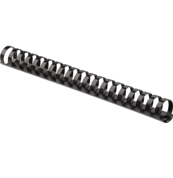 Plastic Combs - Round Back, 1", 200 sheets, Black, 10 pack - Box of 20