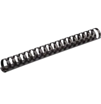 Plastic Combs - Round Back, 1", 200 sheets, Black, 10 pack - Box of 20, image 2