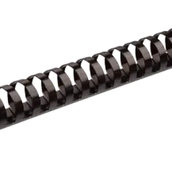 Plastic Combs - Round Back 3/4" 150 sheets Black 25 pk - Box of 20, image 2
