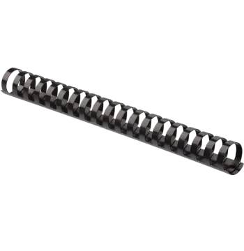 Plastic Combs - Round Back 3/4" 150 sheets Black 25 pk - Box of 20