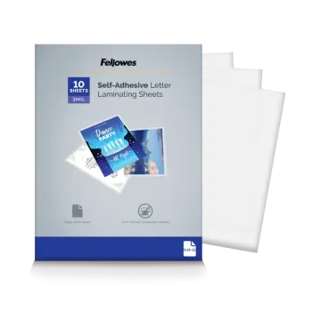 Self Adhesive Laminating Sheets, Letter, 3mil, 10 pack - Box of 20