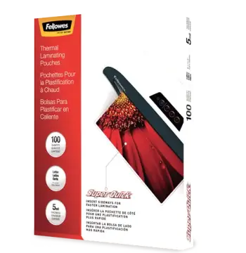 Glossy SuperQuick Pouches - Letter, 5 mil, 100 pack - Box of 10