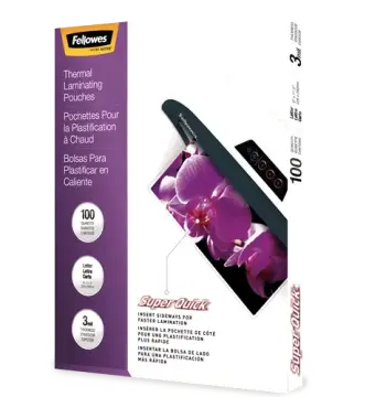 Glossy SuperQuick Pouches - Letter, 3 mil, 100 pack - Box of 10