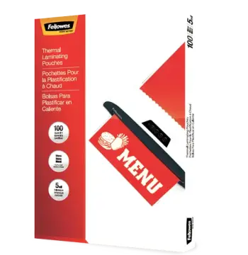 Thermal Laminating Pouches - Menu, 5mil, 100 pack - Box of 5