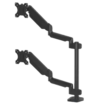 Platinum Series Dual Stacking Monitor Arm - Black, image 2