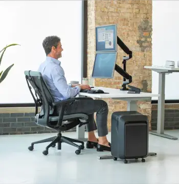 Platinum Series Dual Stacking Monitor Arm - Black, image 8
