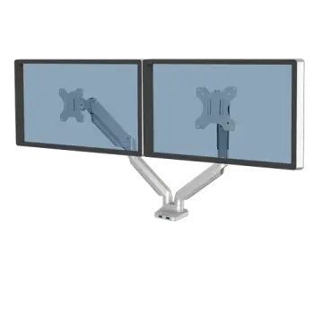 Platinum Series Dual Monitor Arm - Silver
