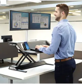 Lotus DX Sit-Stand Workstation - Black, image 6